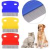 1 Pcs Stainless Steel Dog Eye Clean Care Comb Portable Pet Removing Tear Marks Comb Pet Grooming Comb Flea Removal Comb for Cat Dog - as the picture -