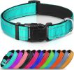 Reflective Dog Collar; Soft Neoprene Padded Breathable Nylon Pet Collar Adjustable for Medium Dogs - Sky Blue - Medium (Pack of 1)