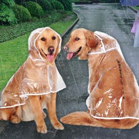 Raincoats for dogs;  raincoats;  large dog raincoat;  medium dogs;  large dogs;  puppies;  pet clothes - Big dog transparent raincoat (white edge) - 5