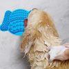 Lick Mat for Dogs Slow Feeder Bowl, Pet Lick Mat for Anxiety Reduction, Dog Lick Pad for Treats & Grooming, Use in Shower & Bath with Suction Cup - bl