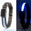 Solar And USB Rechargeable Light Up Pet Collar Waterproof LED Dog & Cat Collars For Night Walking - Blue - S