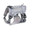 Tactical Dog Harness For Small Medium Large Dog; Dog Harness Vest With Soft Padded And D-Ring Collar - Grey - L