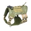 Tactical Dog Harness For Small Medium Large Dog; Dog Harness Vest With Soft Padded And D-Ring Collar - Army Green - S