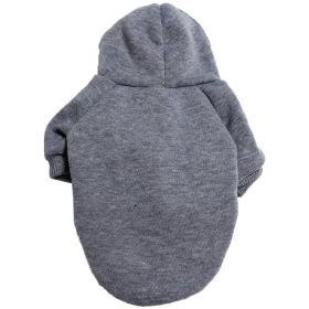 Pet Sweatshirt With Hoodie; Machine Washable Sweater For Dogs Puppies Sweater Clothes Apparel - Grey - L