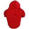 Pet Sweatshirt With Hoodie; Machine Washable Sweater For Dogs Puppies Sweater Clothes Apparel - Red - S