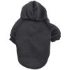 Pet Sweatshirt With Hoodie; Machine Washable Sweater For Dogs Puppies Sweater Clothes Apparel - black - XXL