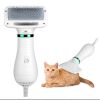 Pet hair comb Dog and cat hair dryer 2 and 1 pet supplies Pet hair Dryer with Slicker Brush; pet grooming - Blowing comb - white