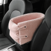 Pet Car Seat For Small Dog & Cat; Cat Safety Seat Anti-dirty Cushion Dog Cage; universal For All Models - Pink-Coral Fleece