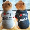 Letter Print Pet Sweater For Dog & Cat; Warm Dog Sweater Soft Cat Sweatshirt; Winter Pet Apparel - Light Grey - M