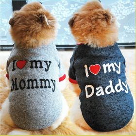 Letter Print Pet Sweater For Dog & Cat; Warm Dog Sweater Soft Cat Sweatshirt; Winter Pet Apparel - Light Grey - XS