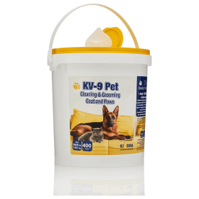 Pet and dog Grooming Cleaning Wipes - 400 Wipes Bucket