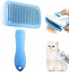 Dog Hair Remover Comb Cat Dog Hair Grooming And Care Brush For Long - Pink