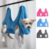 Pet Dog Cat Grooming Hammock Harness Dog Hammock Restraint Bag Helper Breathable Dogs Grooming Trimming Hammock Helper Cats - Gray - S