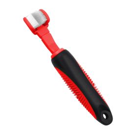 Pet Life 'Denta-Clean' Dual-Sided Action Bristle Pet Toothbrush - Red