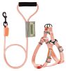 Touchdog 'Macaron' 2-in-1 Durable Nylon Dog Harness and Leash - Pink - Small