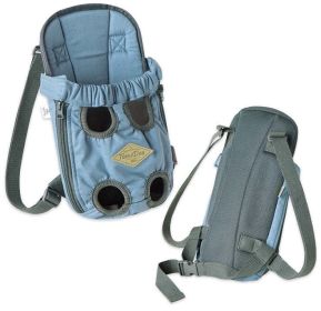 Touchdog 'Wiggle-Sack' Fashion Designer Front and Backpack Dog Carrier - Blue - Small