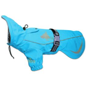 Dog Helios 'Ice-Breaker' Extendable Hooded Dog Coat w/ Heat Reflective Tech - Blue - Large