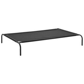 Elevated Dog Bed Black XL Textilene - Black