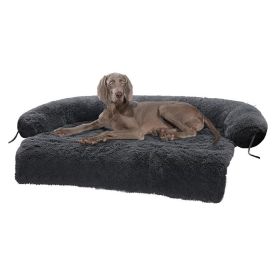 Dog Mat Furniture Protector Fluffy Dog Couch Bed - Dark Gray - XL