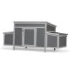 Weatherproof Wood Chicken Coop with Nesting Boxes, Indoor Outdoor, Gray - as Pic