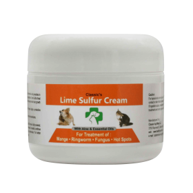 Lime Sulfur Pet Skin Cream - Pet Care and Veterinary Treatment for Itchy and Dry Skin - Safe Solution for Dog;  Cat;  Puppy;  Kitten;  Horse‚Ä¶ - 2 oz