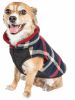 Pet Life 'Allegiance' Classical Plaided Insulated Dog Coat Jacket - Blue - X-Large