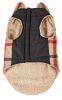 Pet Life 'Allegiance' Classical Plaided Insulated Dog Coat Jacket - Khaki - Medium