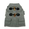 Military Static Rivited Fashion Collared Wool Pet Coat - X-Small