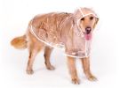 Raincoats for dogs;  raincoats;  large dog raincoat;  medium dogs;  large dogs;  puppies;  pet clothes - Big dog transparent raincoat (white edge) - 5