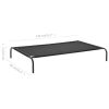 Elevated Dog Bed Black XL Textilene - Black