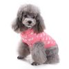 Pet Dog Sweater Turtleneck Dog Knitwear Warm Pet Sweater - Pink - XL