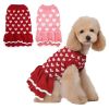 Pet Dog Sweater Turtleneck Dog Knitwear Warm Pet Sweater - Red - M