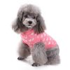 Pet Dog Sweater Turtleneck Dog Knitwear Warm Pet Sweater - Pink - M