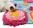 Pet Life 'Sniffer Snack' Interactive Feeding Pet Snuffle Mat - Blue / Pink / Orange