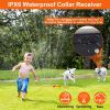 Wireless Electric Dog Fence Waterproof Pet Shock Boundary Containment System Electric Training Collar for Small Medium Large Dogs - ReceiverOnly - Bla