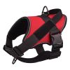 Dog Harness; large dog training tactical chest strap; K9 pet chest strap; vest type reflective dog rope; explosion-proof impulse traction - Red - M