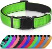 Reflective Dog Collar; Soft Neoprene Padded Breathable Nylon Pet Collar Adjustable for Medium Dogs - Green - Small (Pack of 1)