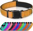 Reflective Dog Collar; Soft Neoprene Padded Breathable Nylon Pet Collar Adjustable for Medium Dogs - Brown - Medium (Pack of 1)