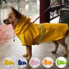 large and small dog raincoat cloak type reflective strip pet raincoat windproof rainproof dog hooded raincoat - yellow - 5XL(33-50 kg)