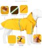 large and small dog raincoat cloak type reflective strip pet raincoat windproof rainproof dog hooded raincoat - Blue - 2XL (9-14kg)