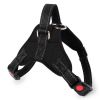 Dog Chest Strap Traction Rope Explosion proof Flushing Dog Chest Strap - black - XL