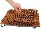 Pet Life 'Sniffer Grip' Interactive Anti-Skid Suction Pet Snuffle Mat - Brown