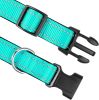 Reflective Dog Collar; Soft Neoprene Padded Breathable Nylon Pet Collar Adjustable for Medium Dogs - Green - X-Large (Pack of 1)