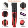 Pet Grooming Kit Rechargeable Cordless Dog Grooming Clippers Low Noise Electric Dog Trimmer Shaver Hair Cutter w/ 4 Guide Combs Scissors Oil - Hair Sh