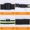 LED Dog Collar USB Rechargeable Adjustable Dog Safety Collar Night Safety Flashing Luminous Light up Collar - Green - L