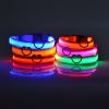 Glow-In-The-Dark Pet Collar For Dog & Cat; LED Dog Collar For Night Walking; USB charging - Red - S