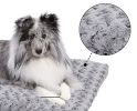 Dog Plush Bed Comfortable Crate Bed Washable Bed Kennel Pad Fit for Pet Cage - Gray - XS