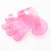 Pet Palm Brush, Hand Shampoo Grooming Bath Massage Glove, Brush Comb Five Finger for Combing and Rubbing Palm Brushed - pink