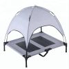 Elevated Pet Dog Bed Tent with Canopy, Pet Puppy Bed Outdoor Tent House, Breathable Portable Dog Cushion with Sun Canopy Double-Layer Camp Tent - Larg