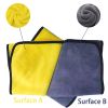 Quick-drying Pet Dog And Cat Towels; Soft Fiber Towels Water-absorbent Bath Towel Cleaning Pet Towel - Yellow - 25*25cm/9.8*9.8in